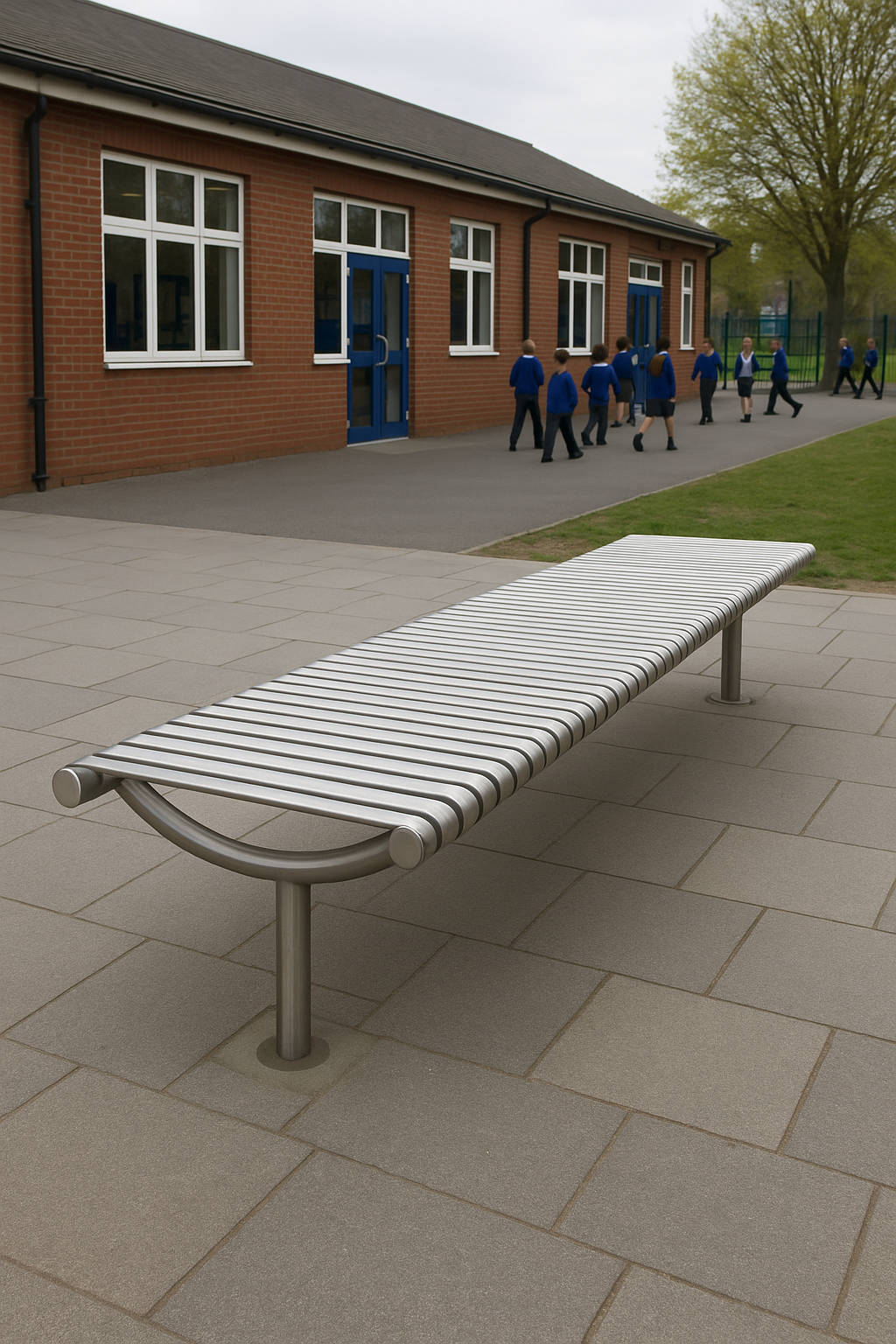 1750mm Duraforgix Compact Steel Bench 3