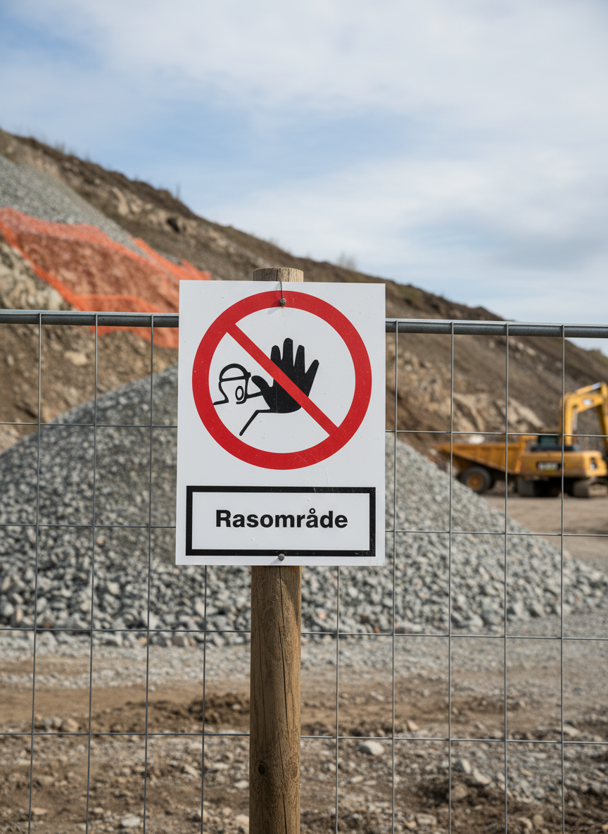 Professional Safety Warning Sign for Landslide Areas - Durable Materials and Multiple Size Options for Enhanced Visibility