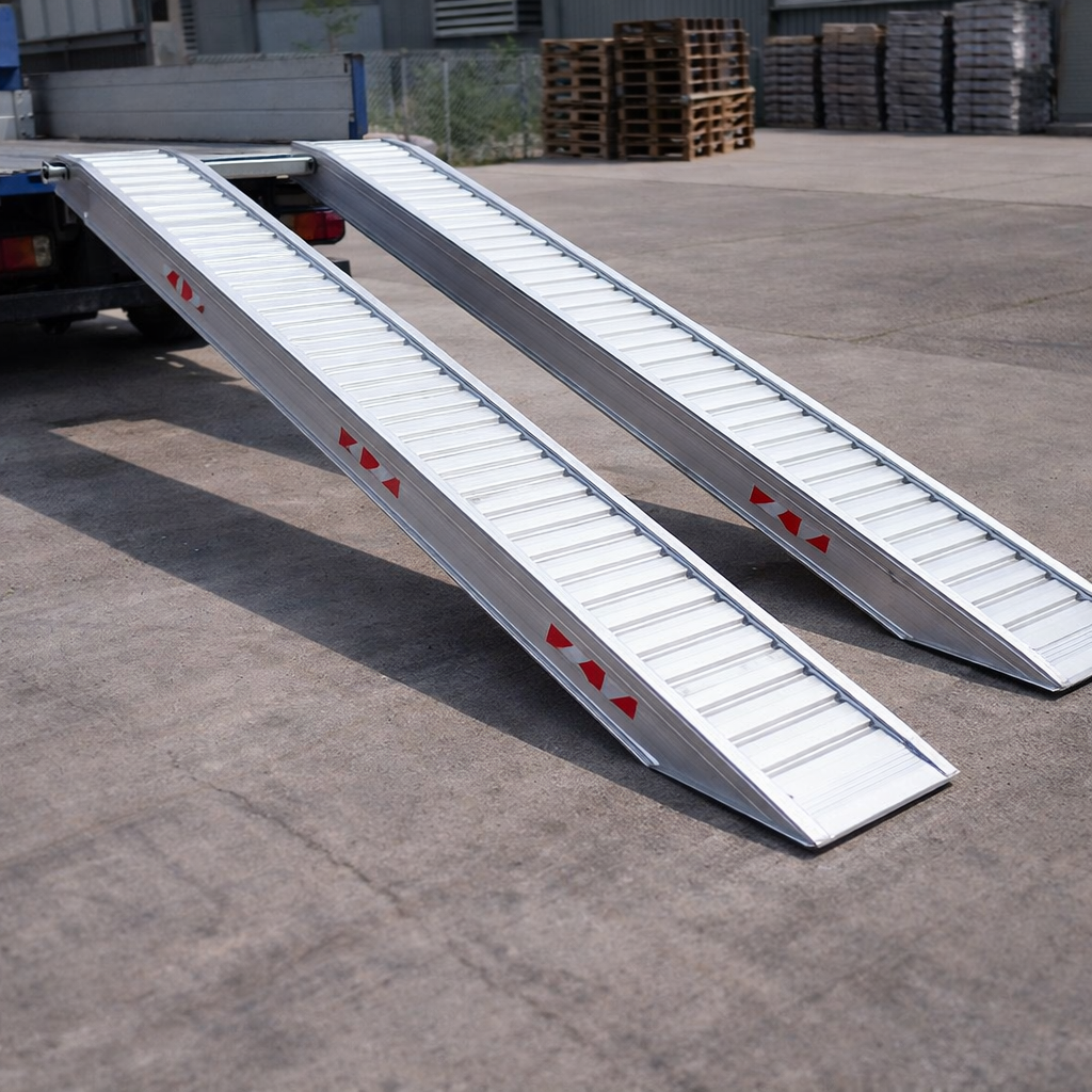Extra Wide Aluminium Loading Ramps – Black – 8430kg Capacity – Industrial Use