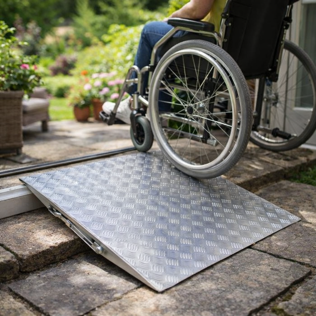 Aluminium Wheelchair Ramp – 70cm Wide – Non-Folding, 250kg Capacity – Mobility Scooter & Walker Access