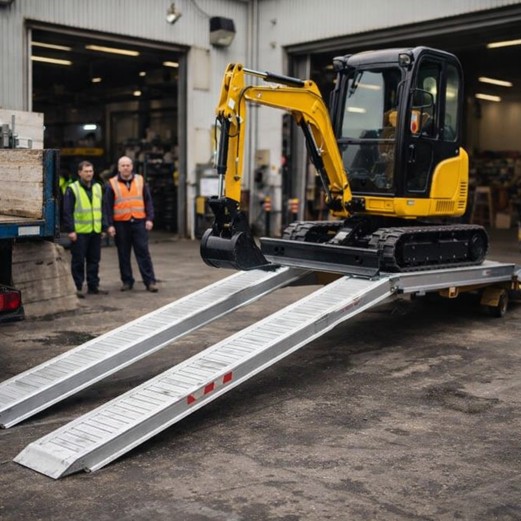 Aluminium Loading Ramps – 5500x580mm – 8570kg Capacity – Industrial Use