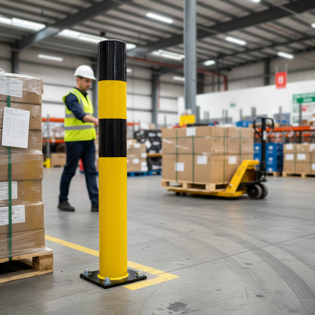 Heavy Duty Fixed Bollard for Vehicle Protection - Available in Multiple Sizes and Colors