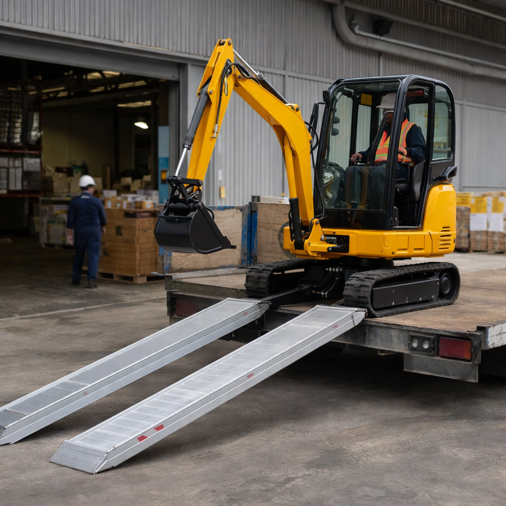 Aluminium Loading Ramps – 2500x580mm – 16000kg Capacity – Industrial Use