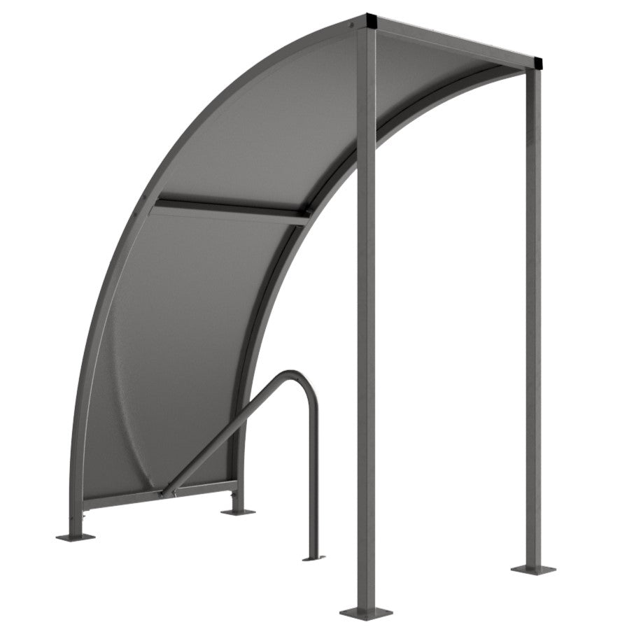 VS1 Modular Cycle Shelter – Galvanised Steel Roof & Frame with Integrated Bike Stands (1m–5m + Extensions)