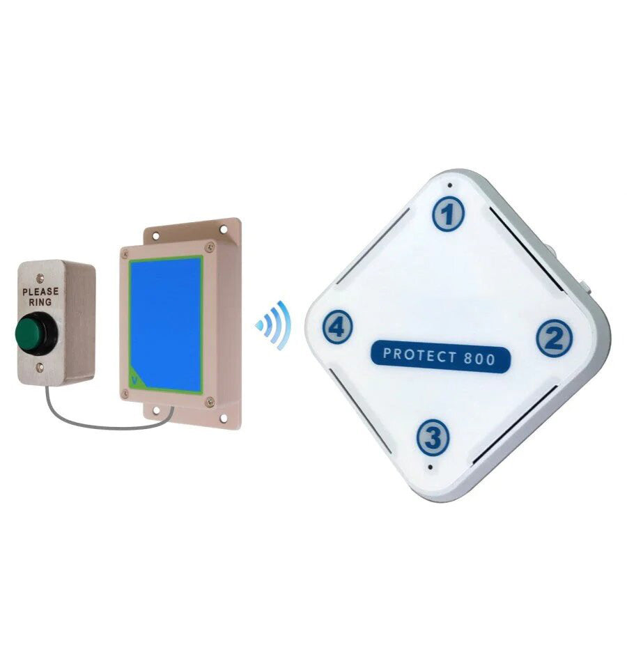 Weather-Resistant Wireless Doorbell with “Please Ring” Push Button & Receiver