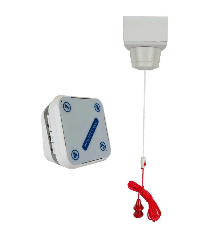 Protect 800 Long-Range Wireless Disabled Toilet Alert System – 800 m Range, Pull-Cord & Receiver Kit