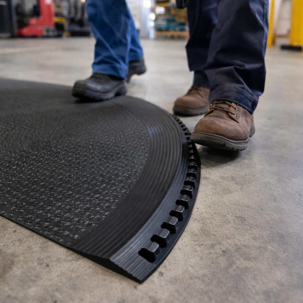 Heavy Duty Rubber Ramp – 91 cm – Black – Industrial Use