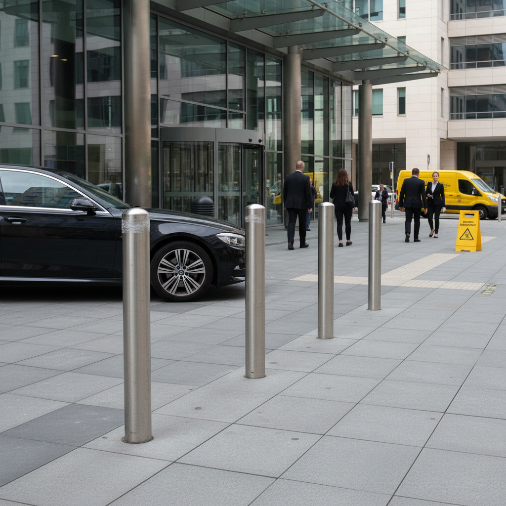 Premium 1000mm Galvanised Dome Top Steel Bollard with 3mm Wall Thickness for Enhanced Durability and Security