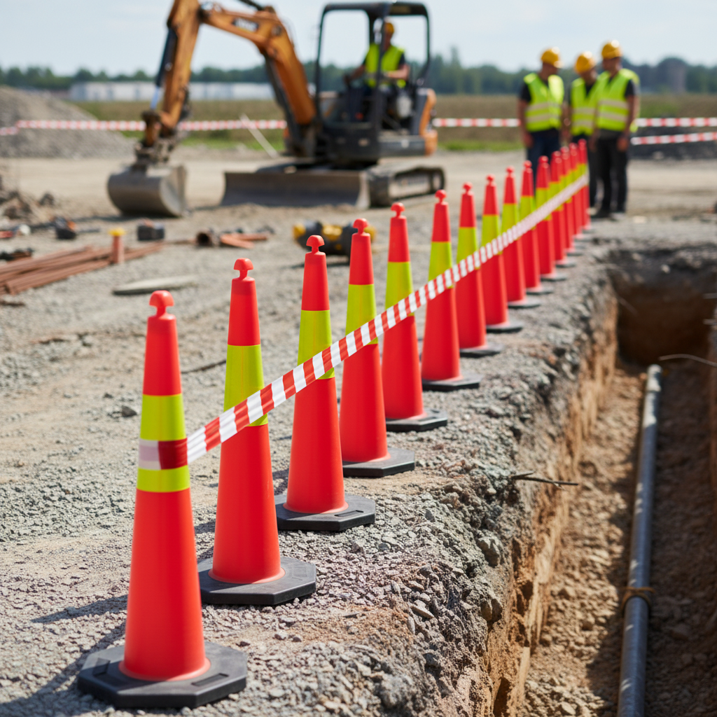 Premium T-Top Traffic Cone Set with 8 kg Base and 500 m Barrier Tape for Effective Traffic Control