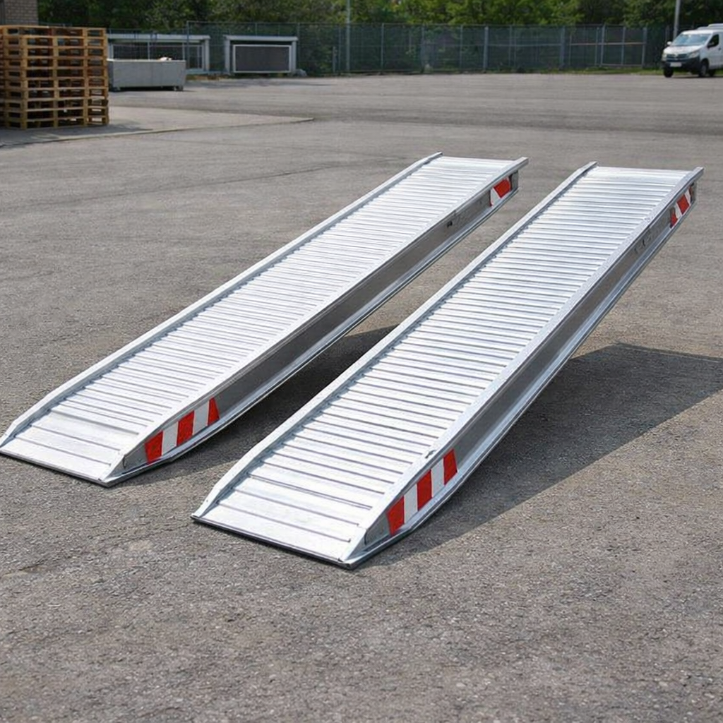 Extra Wide Aluminium Loading Ramps – 2000x500mm – 2450kg Capacity – Vehicle & Lightweight Plant Use