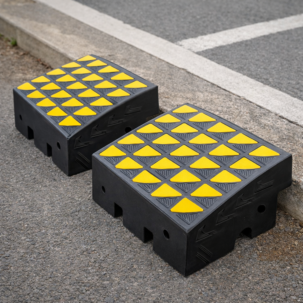 Rubber Kerb Ramp Pair – 150mm High – Heavy Duty – Vehicle Access