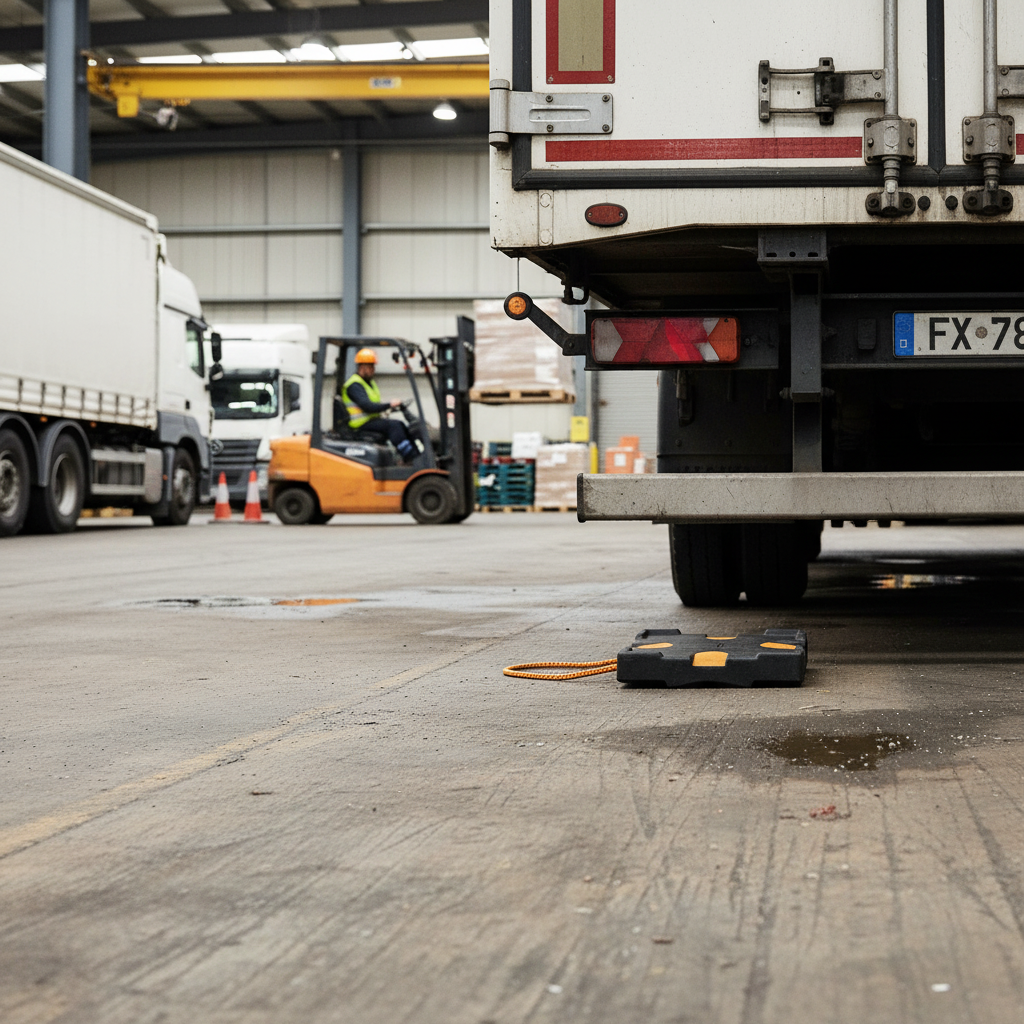 Premium Heavy Duty HGV Trailer Landing Pads with High Visibility Rope and Interlocking Design... - side view | Barriers Co