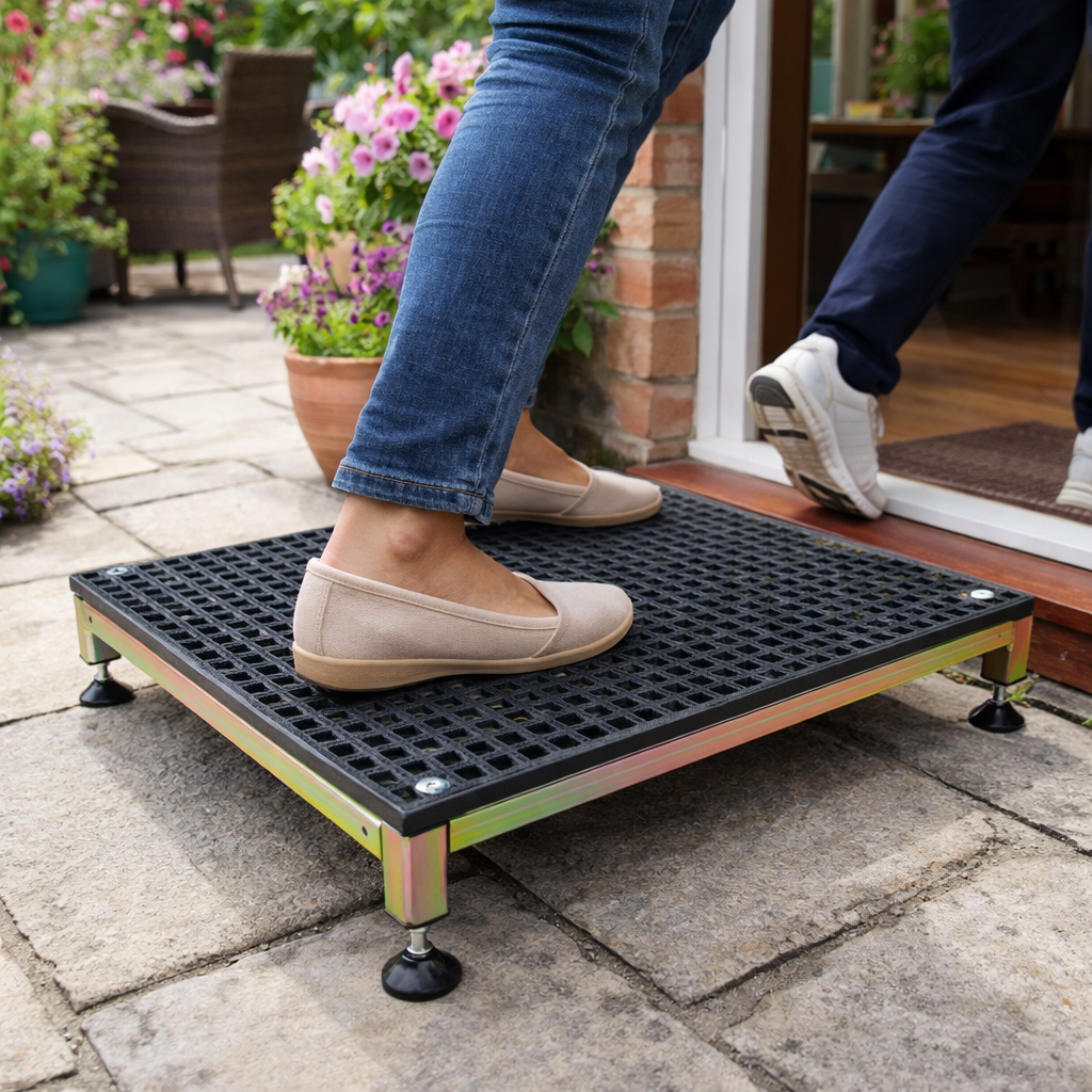 Adjustable Half Step – Black – Heavy Duty – Mobility Access