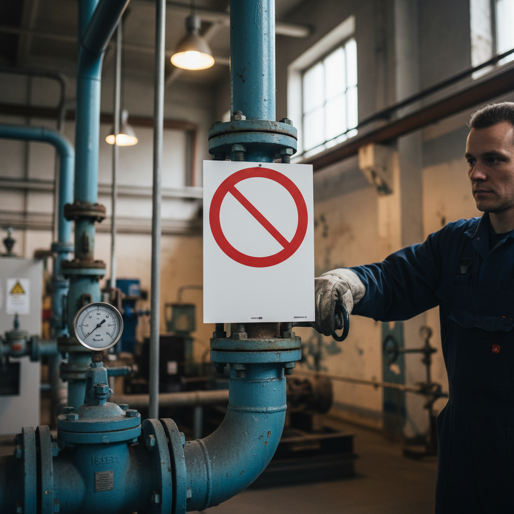 Premium Prohibition Sign - Valve Must Not Be Opened, Multiple Materials and Sizes for Effective Workplace Safety