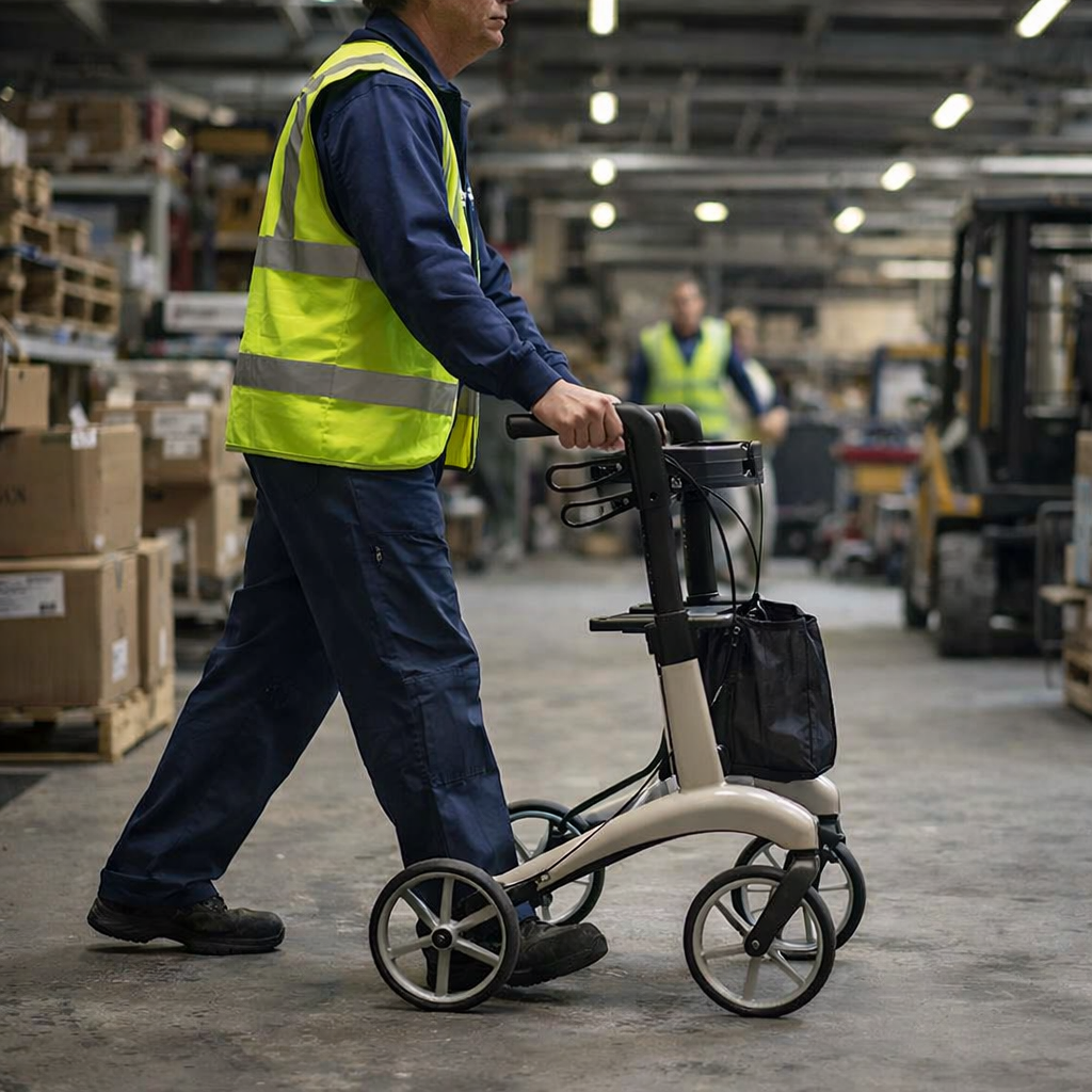 Carbon Fibre Rollator – Lightweight – Adjustable Handle – Mobility Aid