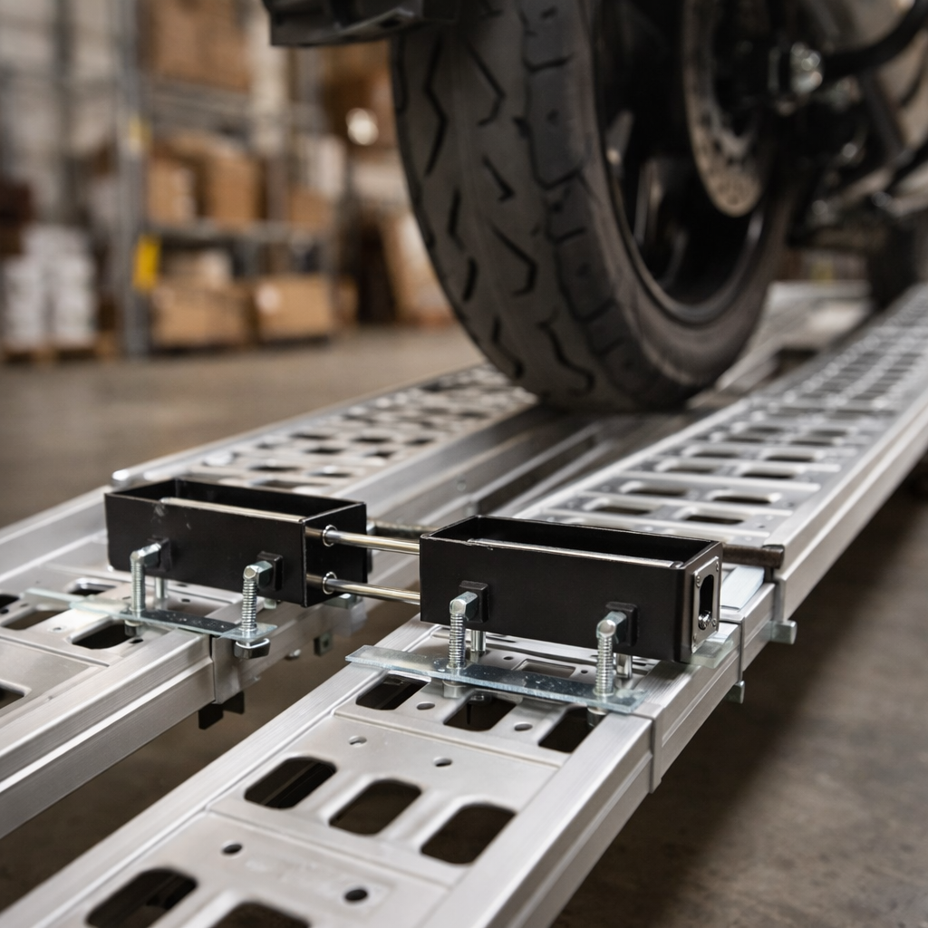 U-shaped Joining Brackets – Black – Extra Wide – Motorcycle Ramp Kit