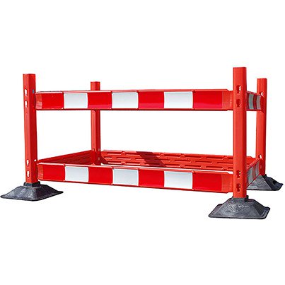 TRAFFIC-LINE HDPE Barrier Board – 2 m Plank, Red/White Reflective – Modular, Durable & Recyclable