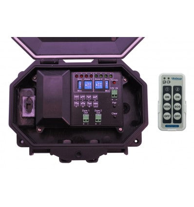 Protect-800 Weather-Proof 2-Channel Wireless Receiver with Adjustable Siren & Blue Strobe (800 m Range)