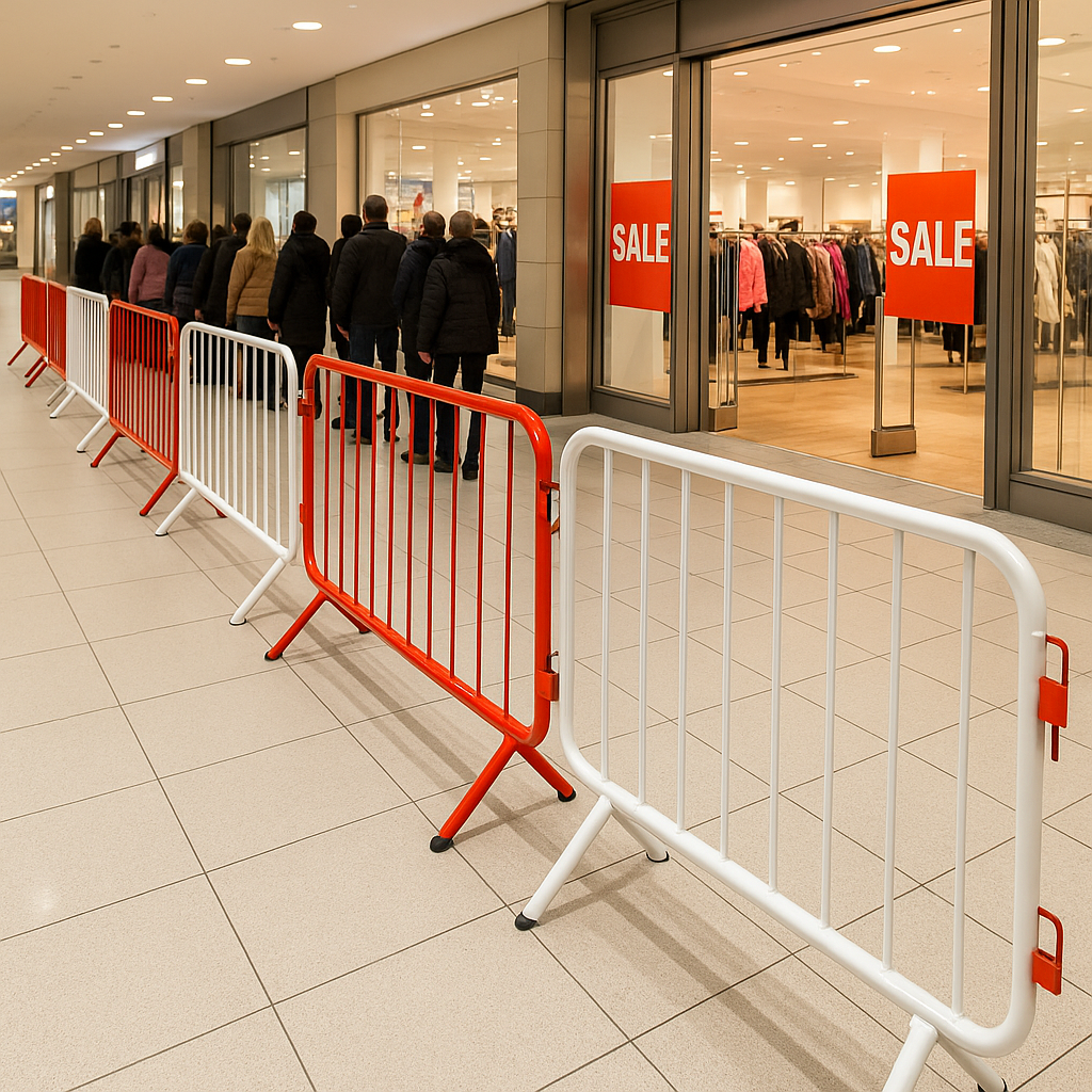 2.3m Galvanized Steel TempPed™ Crowd Control Barrier 3