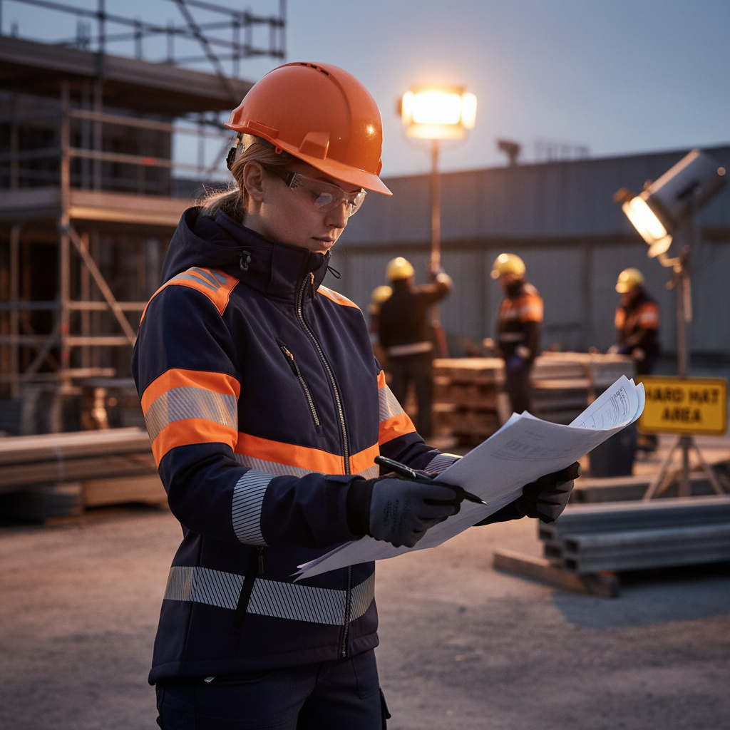 Professional Women's Softshell Jacket - Hi-Vis Orange, Windproof & Waterproof with Detachable Hood