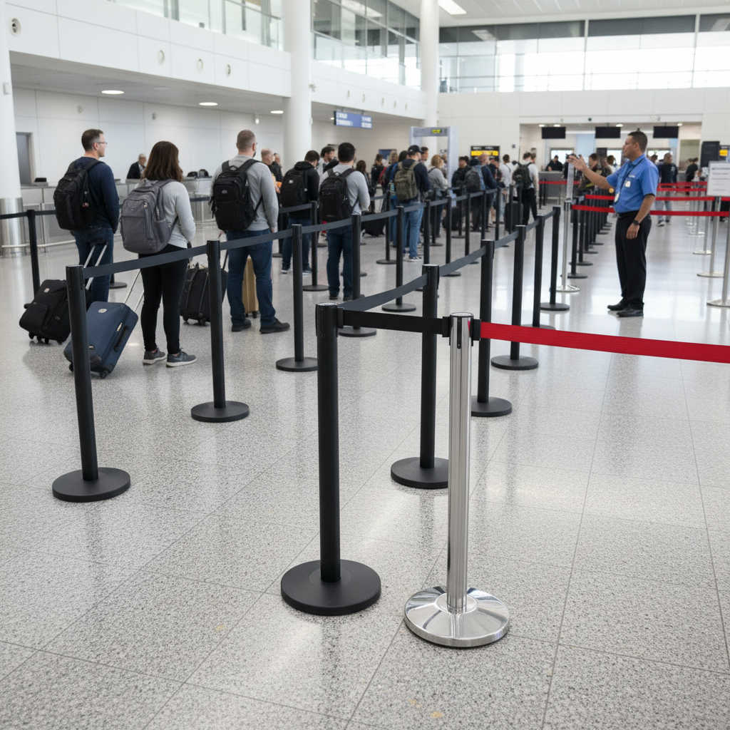 Premium Receiver Post for Belt Stanchions - Eco-Friendly Steel Construction for Queue Management
