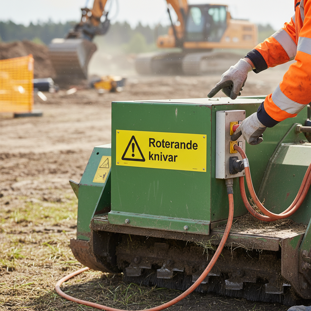 Premium Warning Sign for Rotating Blades - Self-Adhesive, Plastic, Magnet, and Aluminum Options Available