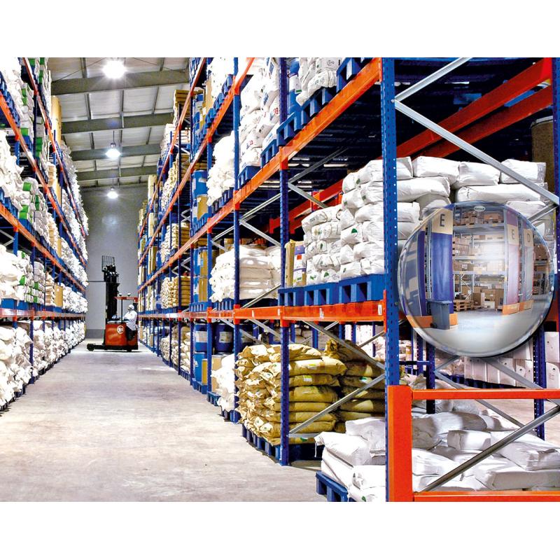 Heavy-Duty Vertical Half-Dome Safety Mirror – 180° Visibility for Industrial & Warehouse Safety (Wall-Mounted, 16kg)