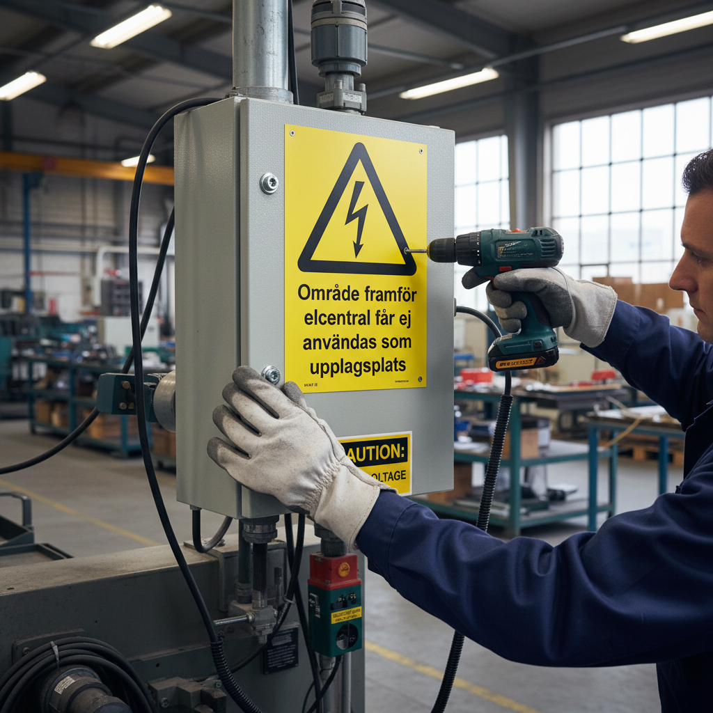 Premium Warning Sign for Electrical Area - Durable Self-Adhesive, Plastic, Magnet, and Aluminum Options with High-Visibility Design