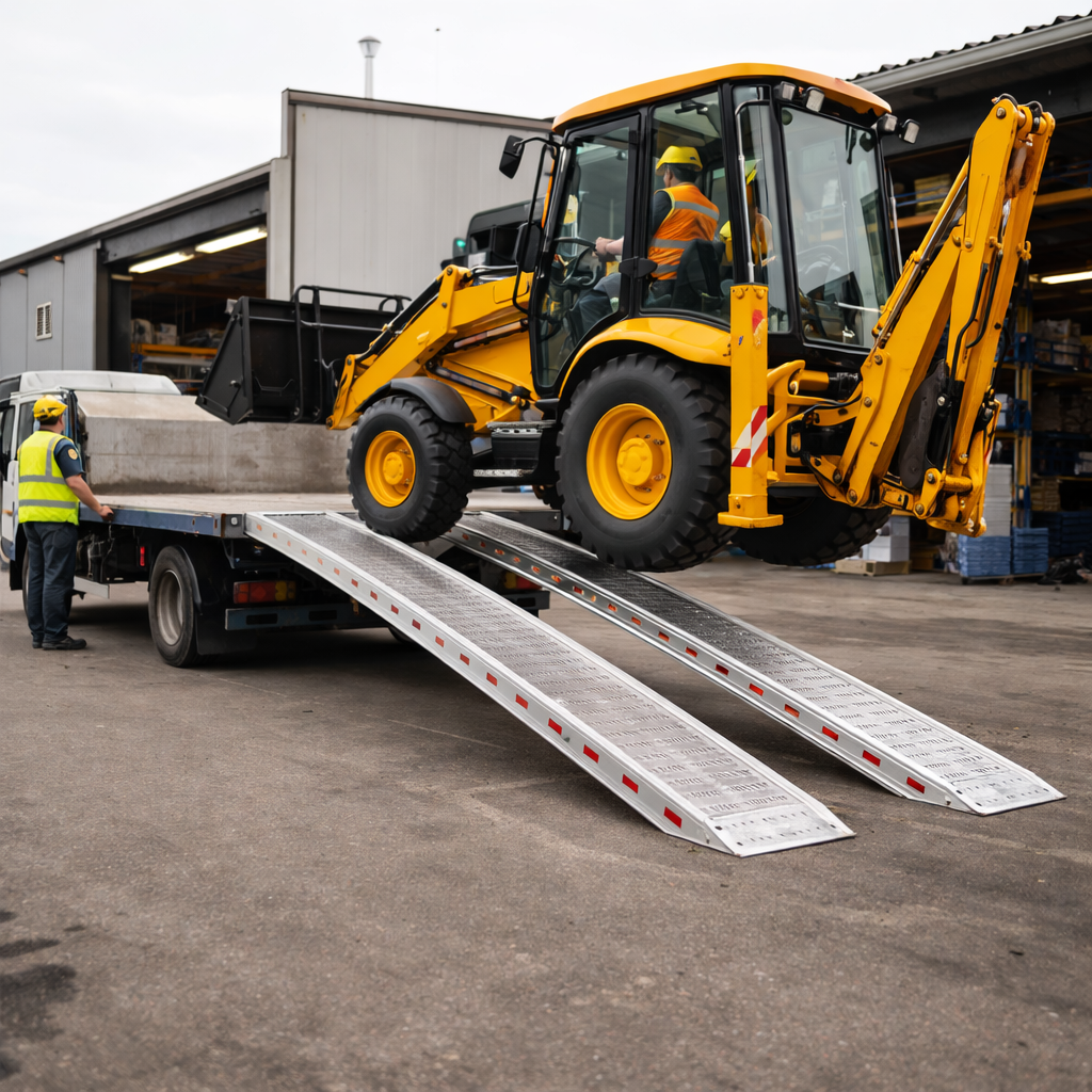 Aluminium Loading Ramps – 3500mm x 550mm – 18000kg Capacity – Industrial Use