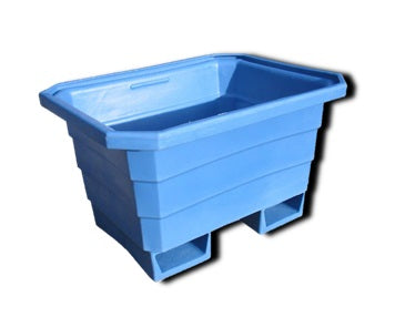 250L Blue Easy-Lift Mortar Tub – Reinforced Ribbed Body | Forklift Safe & Stable at Height