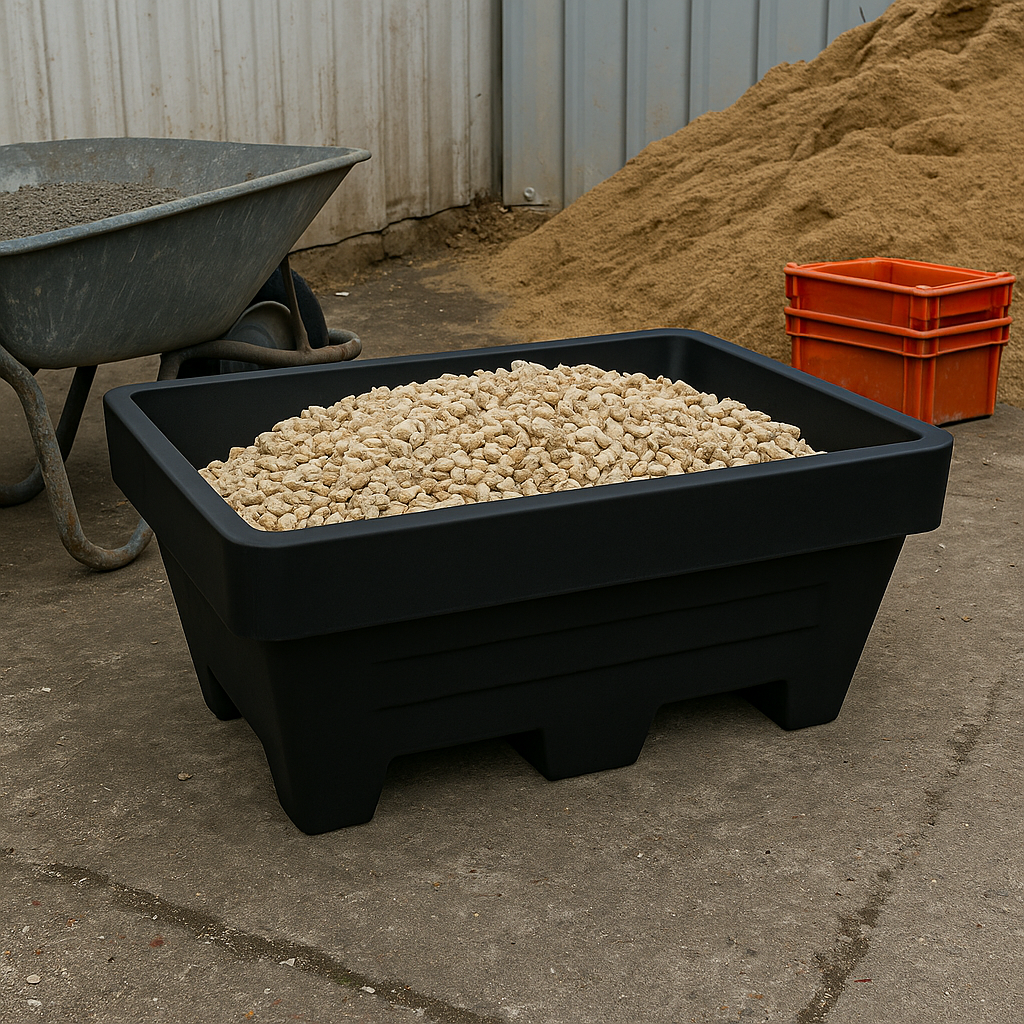250L Heavy-Duty Twin Skin Mortar Tub – Forklift Compatible 2