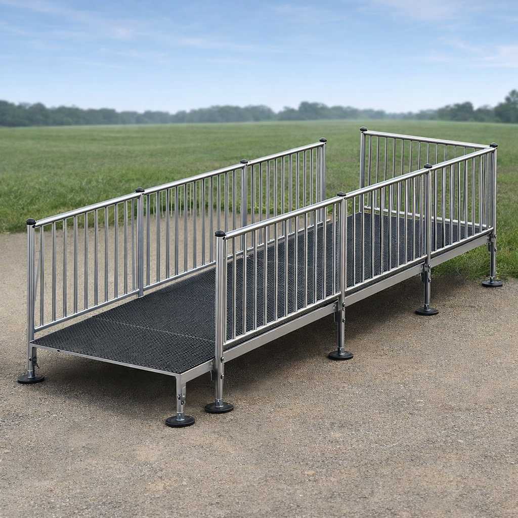 Modular Ramp Kit with Platform – 1500mm x 3300mm – Mesh Surface – Wheelchair Access