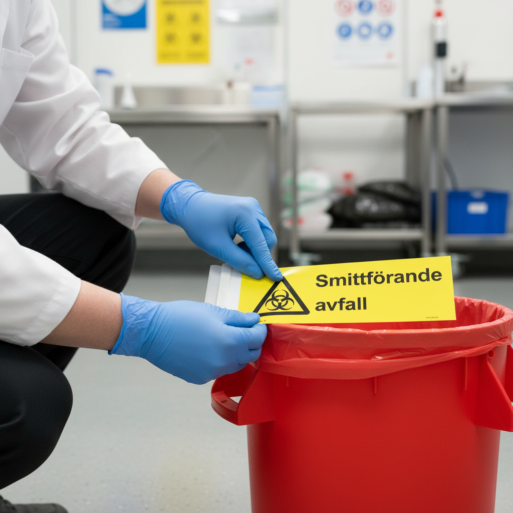 Premium Warning Sign for Infectious Waste - Durable Self-Adhesive, Plastic, Magnetic, and Aluminum Options for Enhanced Safety