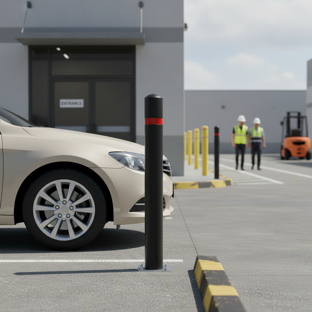 Premium Heavy Duty Polyurethane Bollard for Vehicle Impact Protection with Self-Finished Colour and Easy Installation