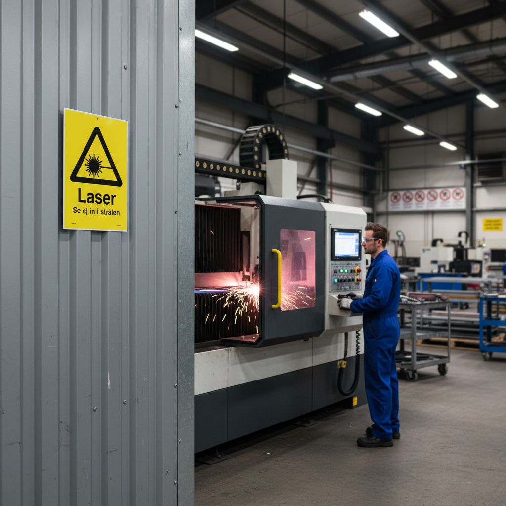 Premium Laser Warning Sign - Multiple Materials and Sizes for Safety in Workplace and Public Areas