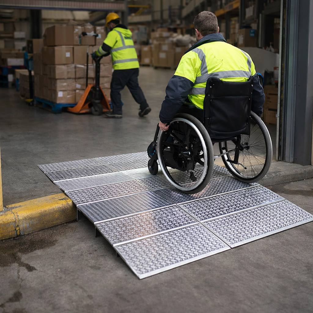Mini Ramp Platform – Galvanised Steel – 300kg Capacity – Wheelchair Access
