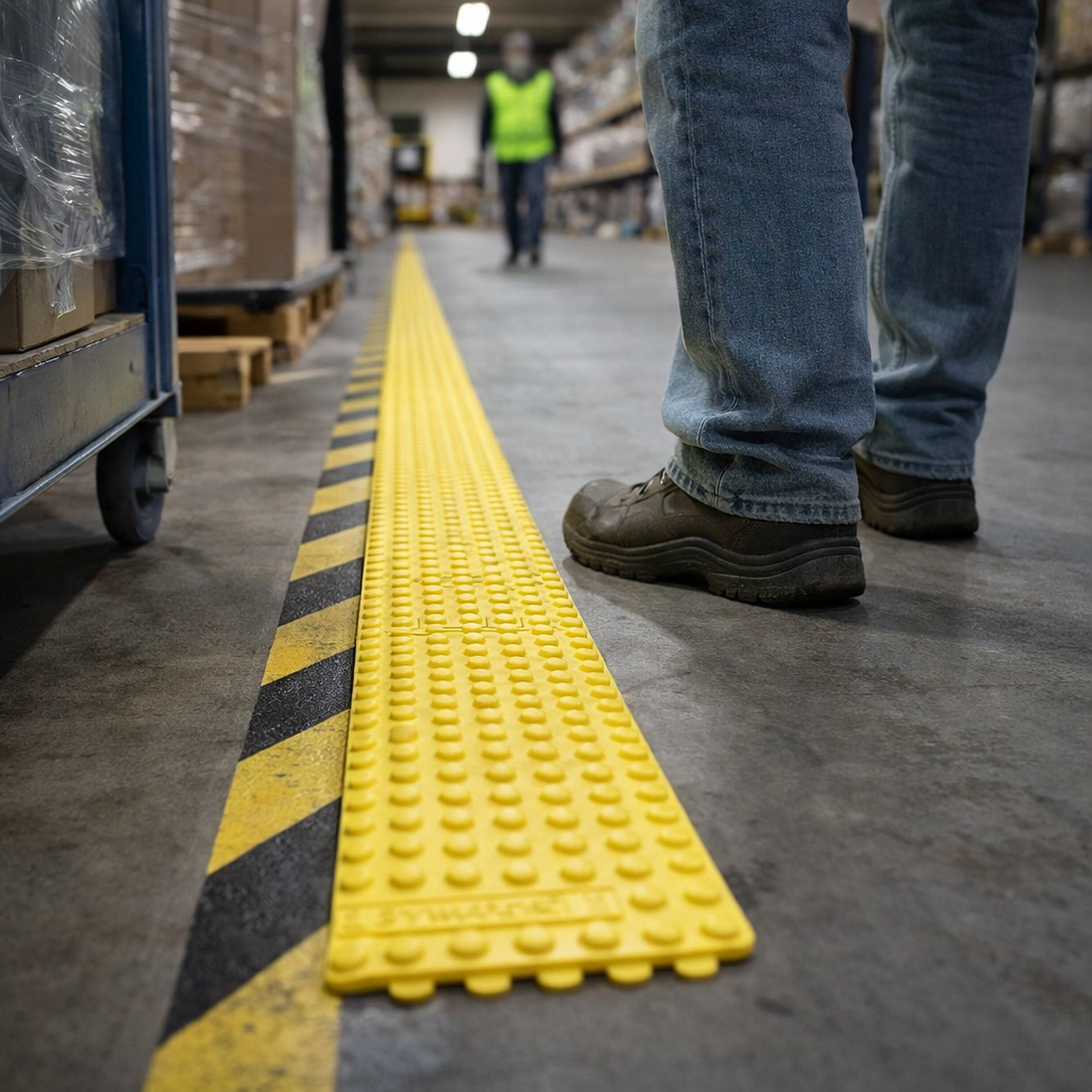 Safety Line Nitrile Mat – 91cm x 10cm – Heavy Duty – Industrial Use