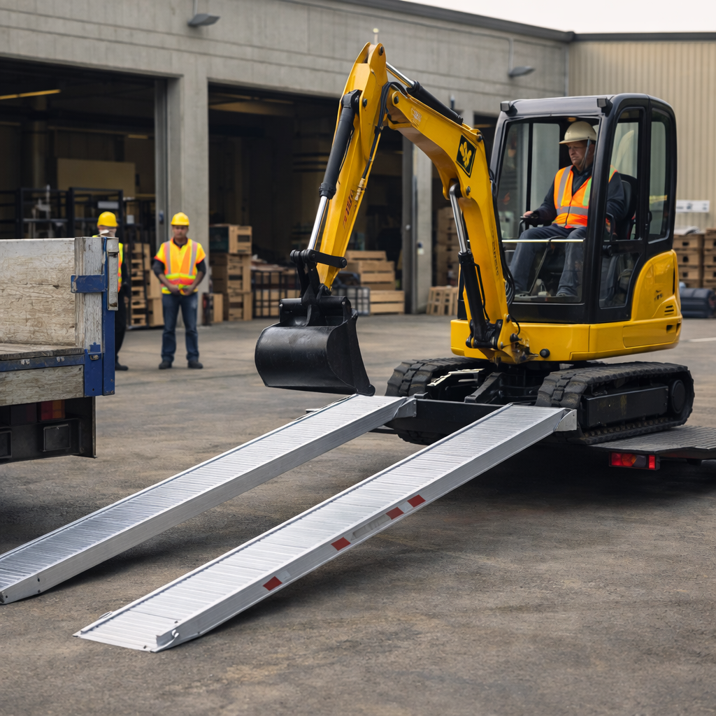 Aluminium Loading Ramps – 2500x550mm – 18000kg Capacity – Industrial Use