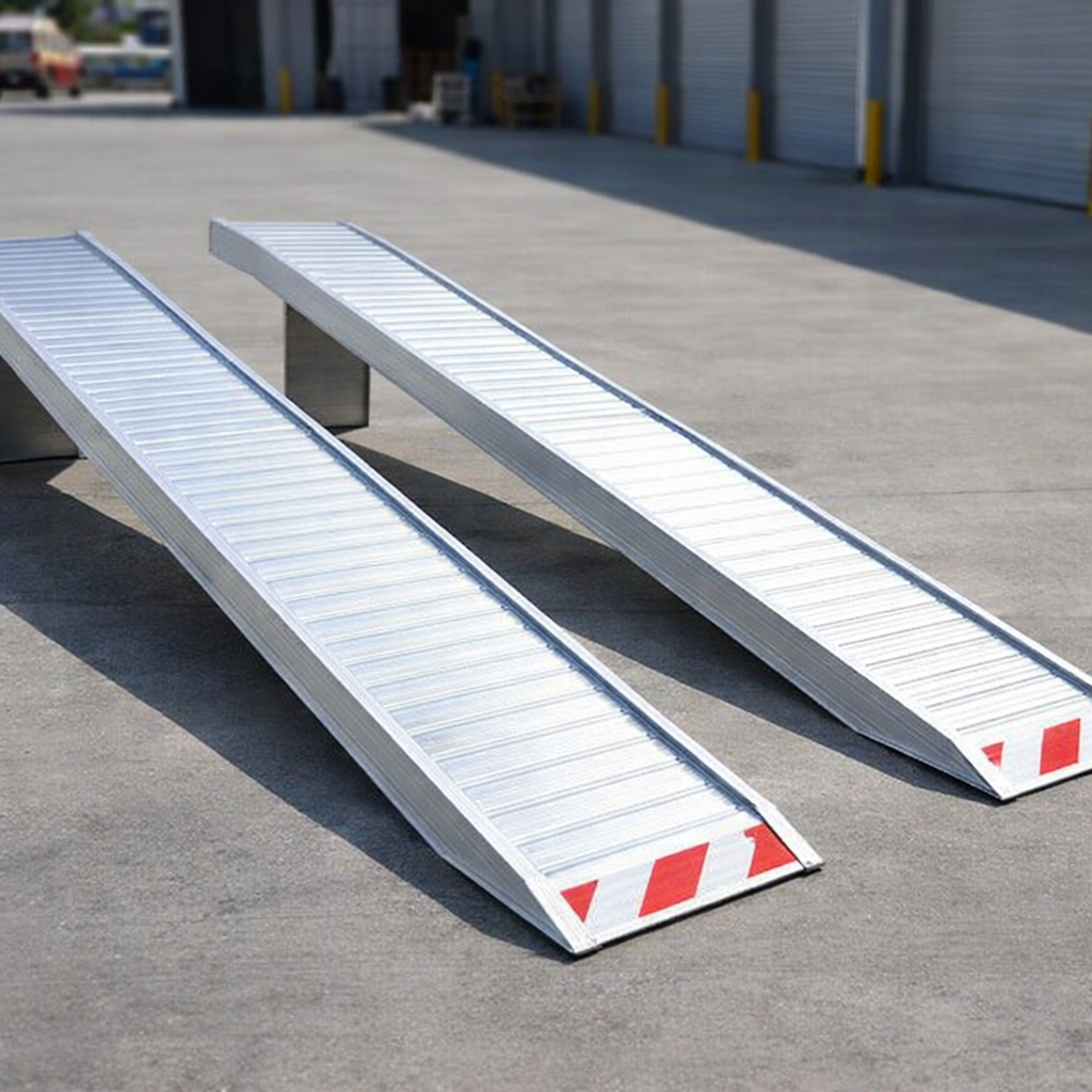 Aluminium Loading Ramps – 4000x400mm – 2500kg Capacity – Plant & Mini Digger Use
