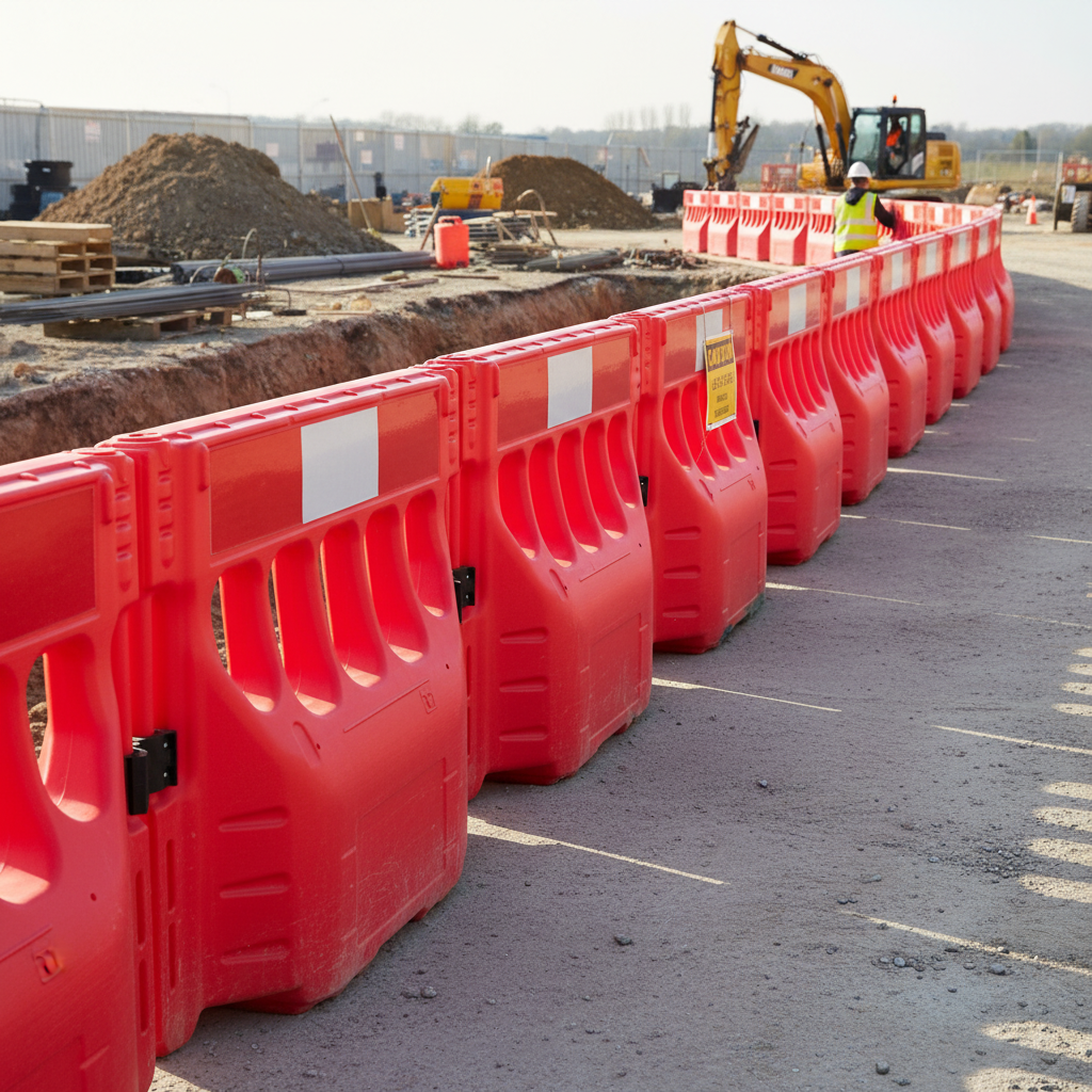 Premium Water-Filled Pedestrian Barrier System - Stacking Design, No Assembly, Cost-Efficient Transport | Barriers Co