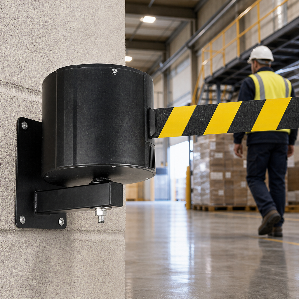 Heavy Duty Aluminium Retractable Belt Barrier 23m for Large Areas