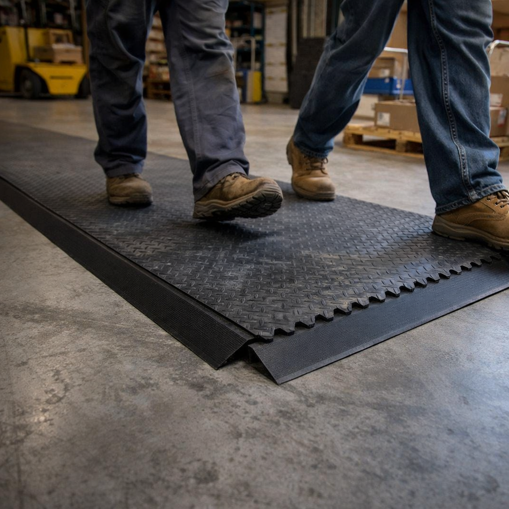 Heavy Duty Nitrile Ramp – 91 cm Black – Anti-Fatigue – Industrial Use