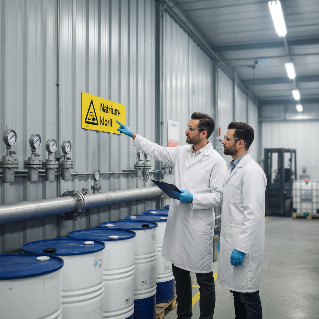 Premium Warning Sign for Sodium Chlorite Risks - Durable Materials and Easy Installation Options