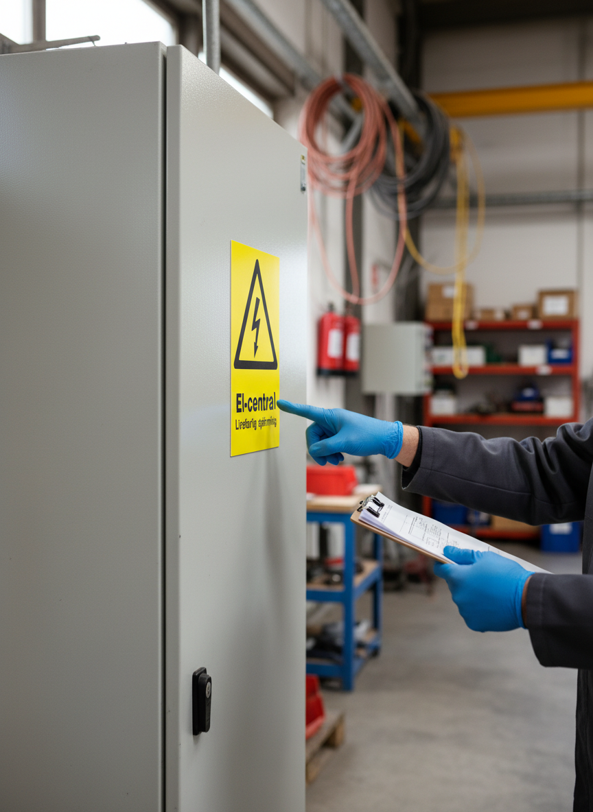 Professional Warning Sign for Electrical Central - Durable Materials, Multiple Sizes, and Easy Installation Options