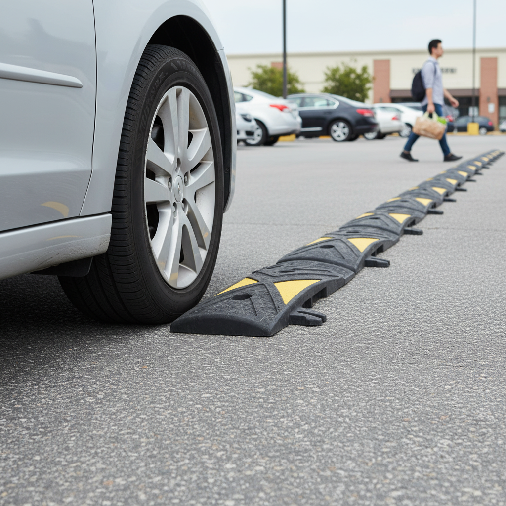 Premium Heavy Duty Speed Bump End Shoulder Section Available in 50mm and 75mm for Enhanced Road Safety