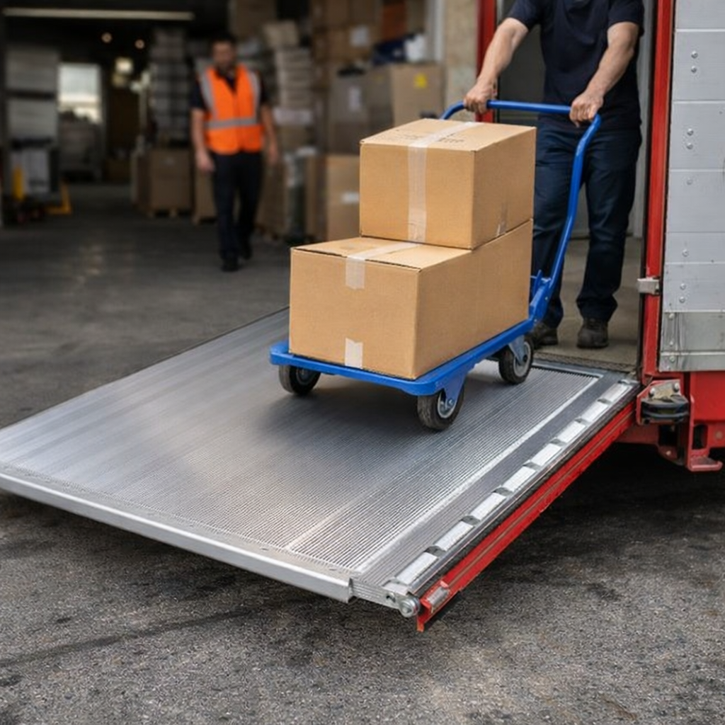 Hinged Tailboards – 1262mm Wide – Aluminium – Lorry & Loading Bay