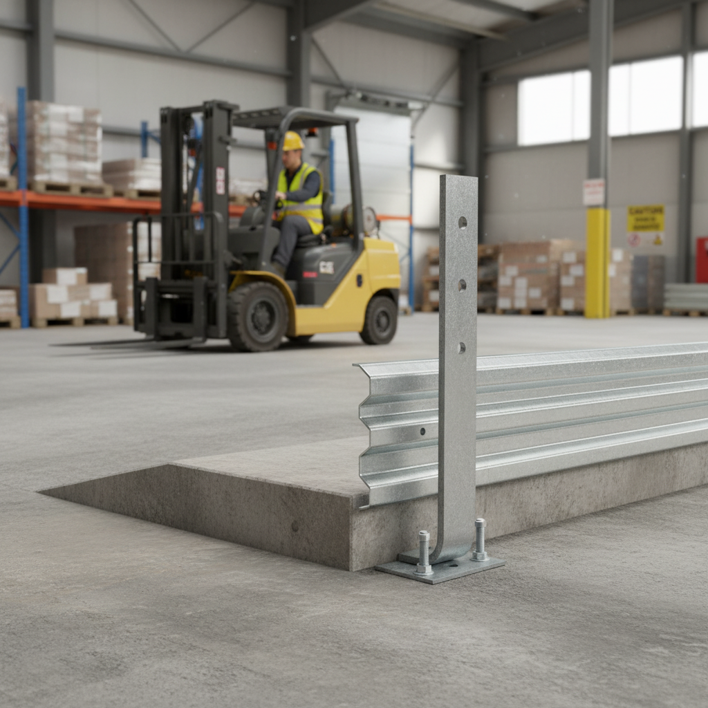 Premium Bolt Down 610mm Spring Armco Barrier Post - Galvanised Steel for Impact Protection | Barriers Co