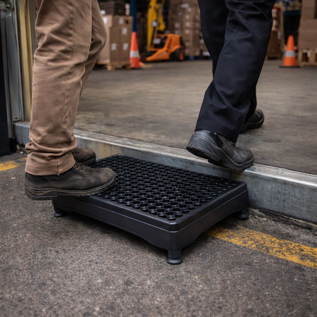 Half Step – White – Lightweight Plastic – Indoor/Outdoor Use