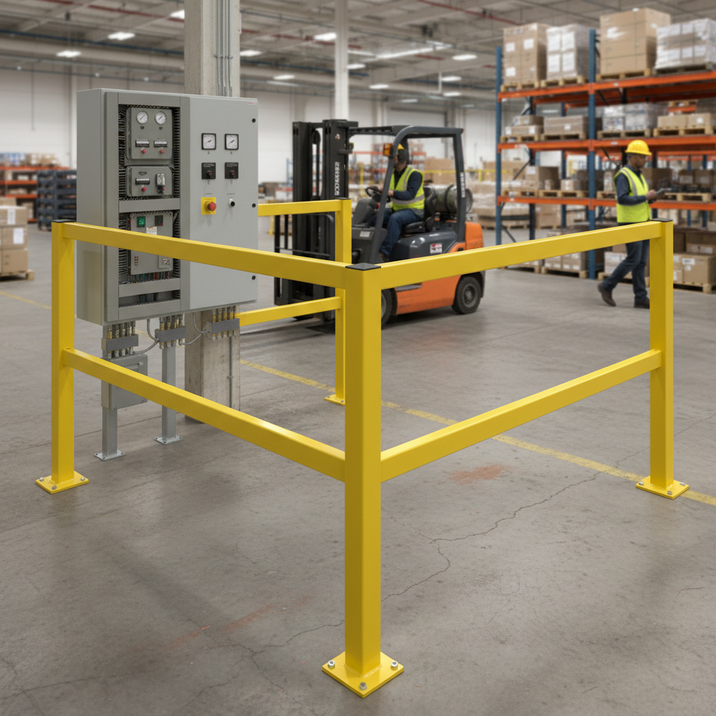 Premium Medium-Duty Corner Barrier Kit with Posts and Rails for Internal and External Installations | Barriers Co