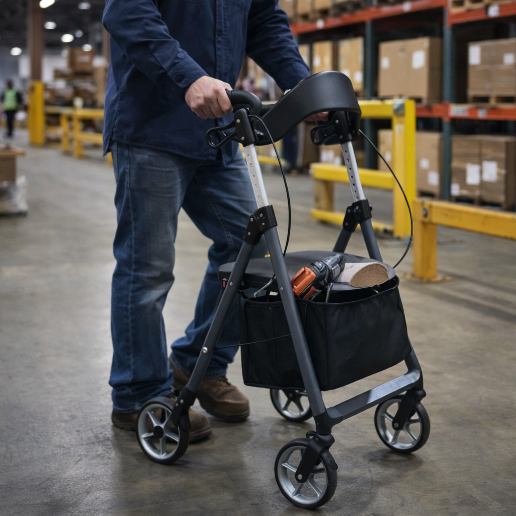 Lightweight Rollator – Adjustable – Mobility Aid